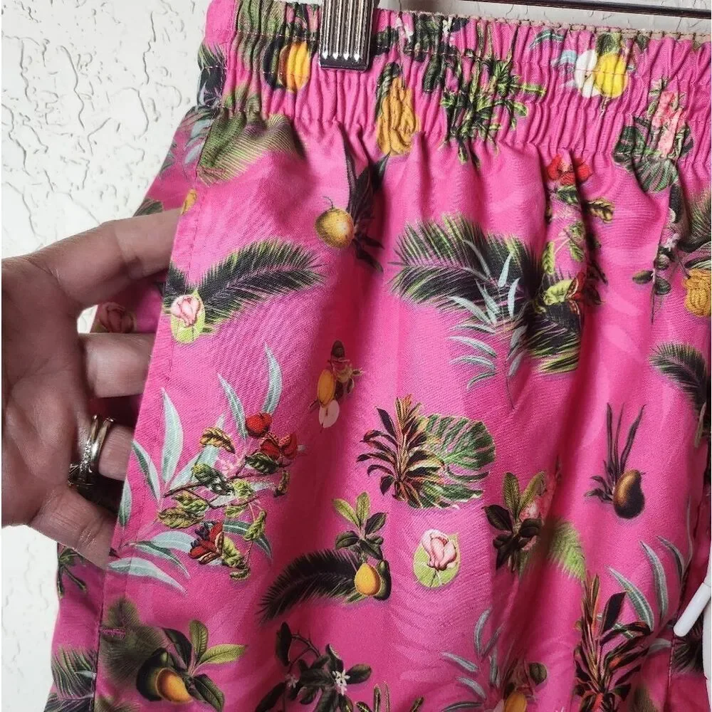BOSS Piranha Swim Trunks Shorts Tropical Pink Size L
